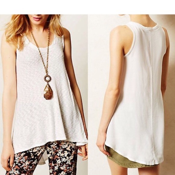 Anthropologie left of center white Paloma tank xs - Picture 1 of 6